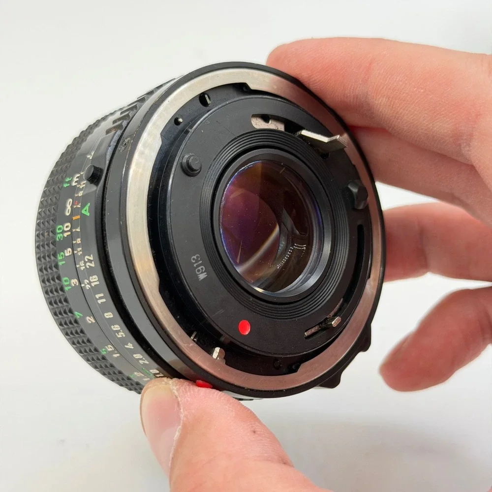 Canon A-1 35mm Film SLR Camera with FD 50mm 1:1.8 Lens, Filter, Cap Black TESTED